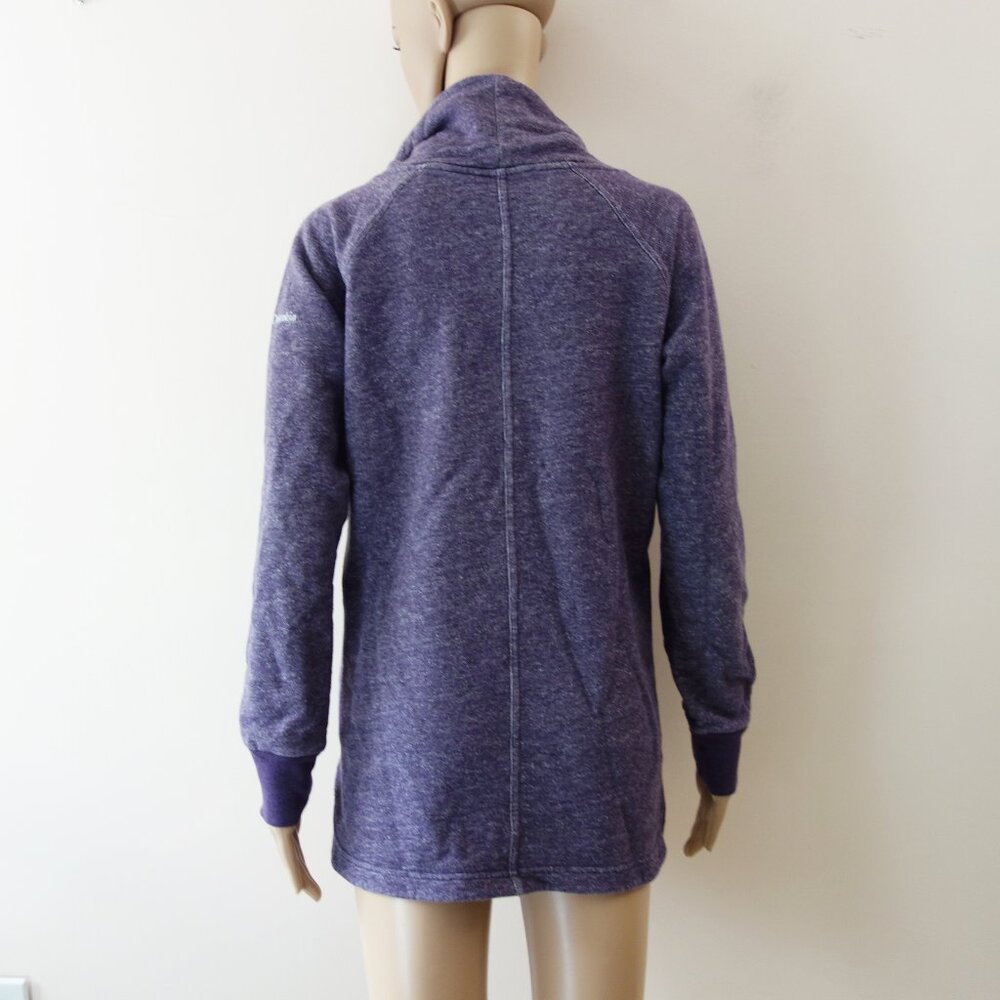 Columbia Women's Purple Heathered Cowl Neck Pullover Sweatshirt Size (M) - Picture 6 of 11